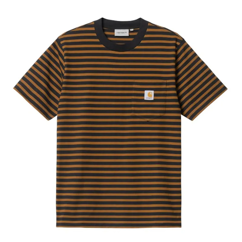 Carhartt WIP Seidler Pocket T-Shirt - Deep H Brown/Black